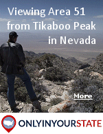Located in Lincoln County, Tikaboo Peak is just 26 miles east of the infamous, top-secret Area 51 and is the only legal vantage point to see Area 51.